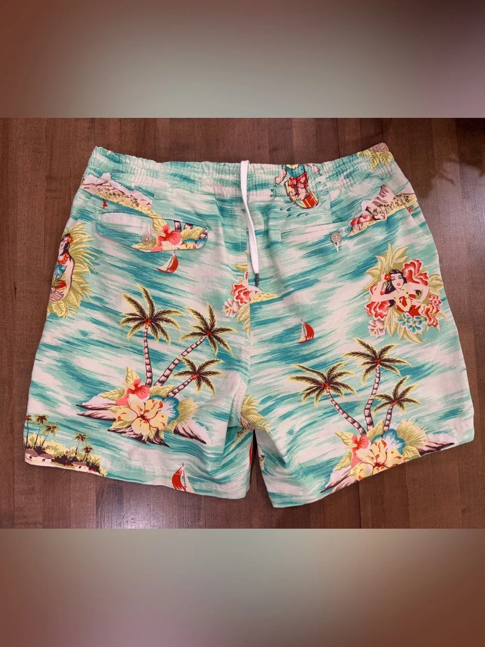 Polo by Ralph Lauren Mint Green Tropical Board Shorts
